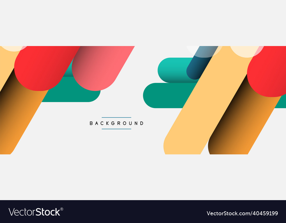Overlapping round shapes and lines background vector image Overlapping round shapes and lines background
