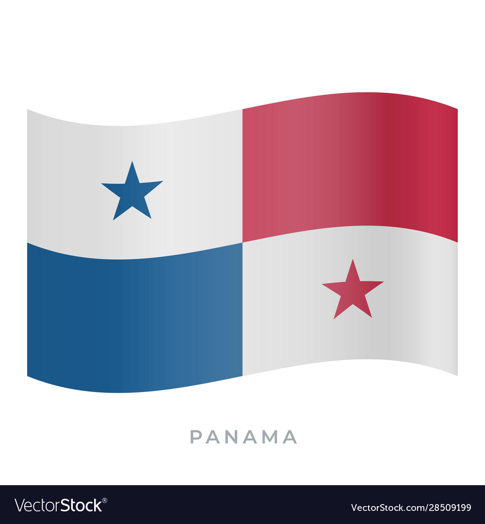 Panama waving flag icon Royalty Free Vector Image