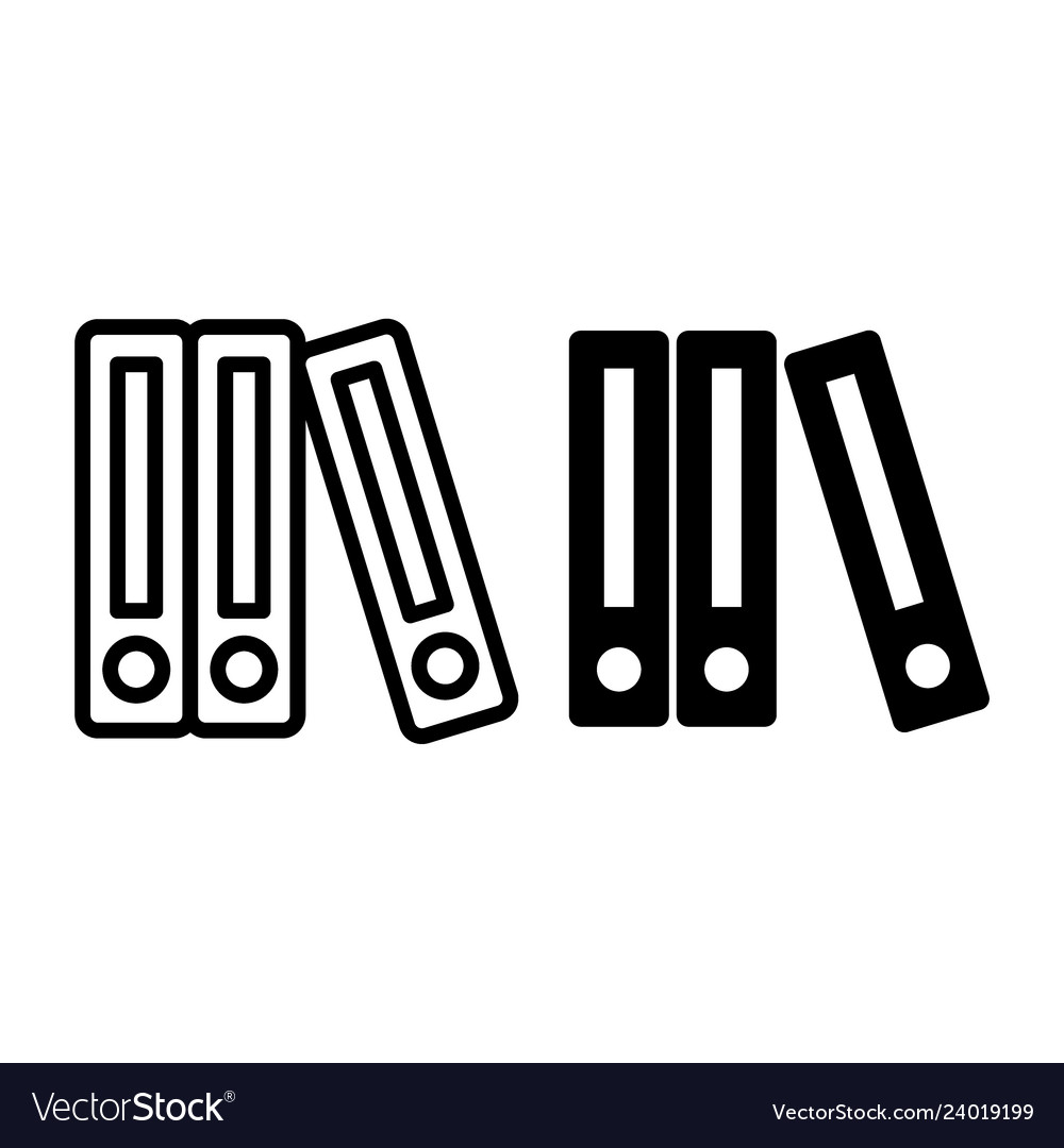 Row of Binder Icons