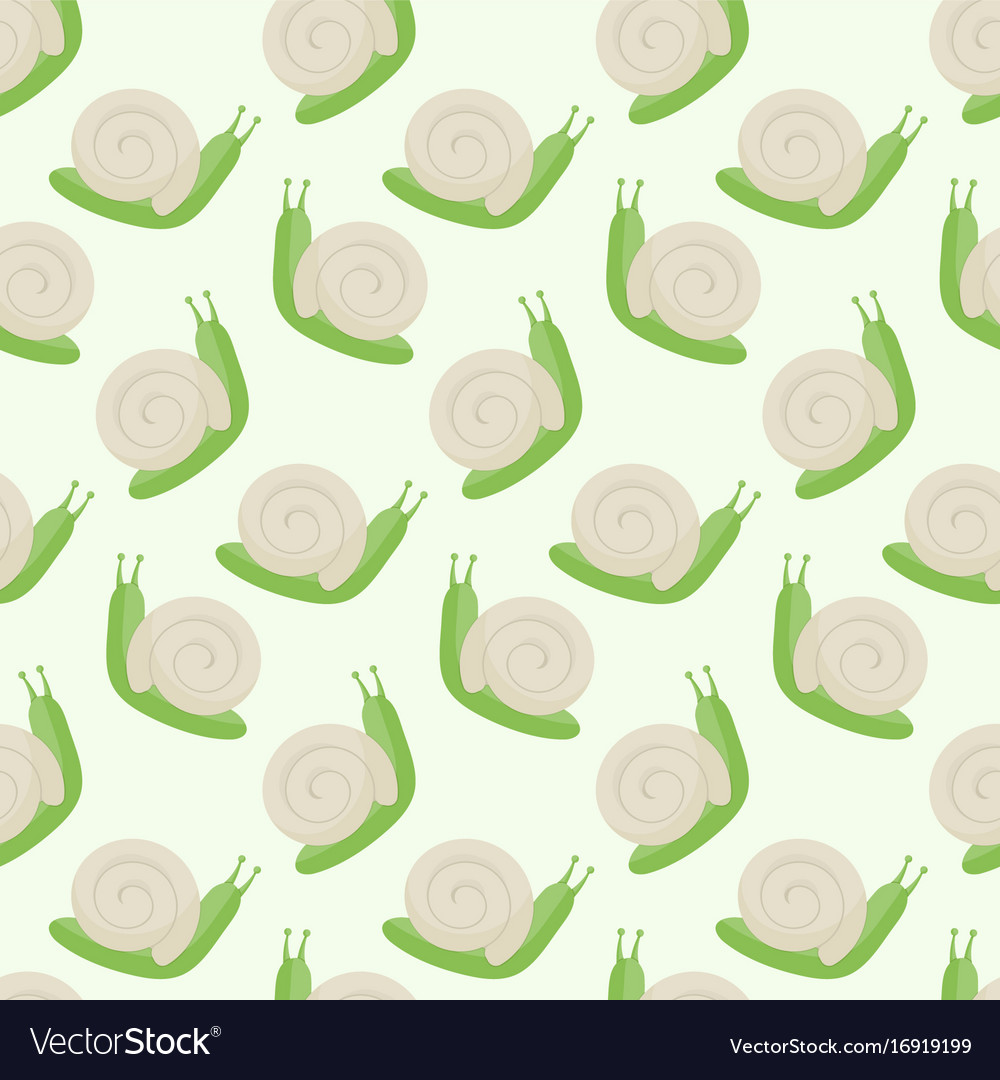 Seamless pattern with snail