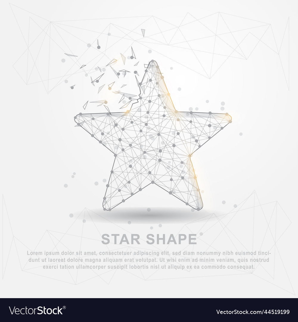 Star point line and composition digitally drawn Vector Image Star point line and composition digitally drawn