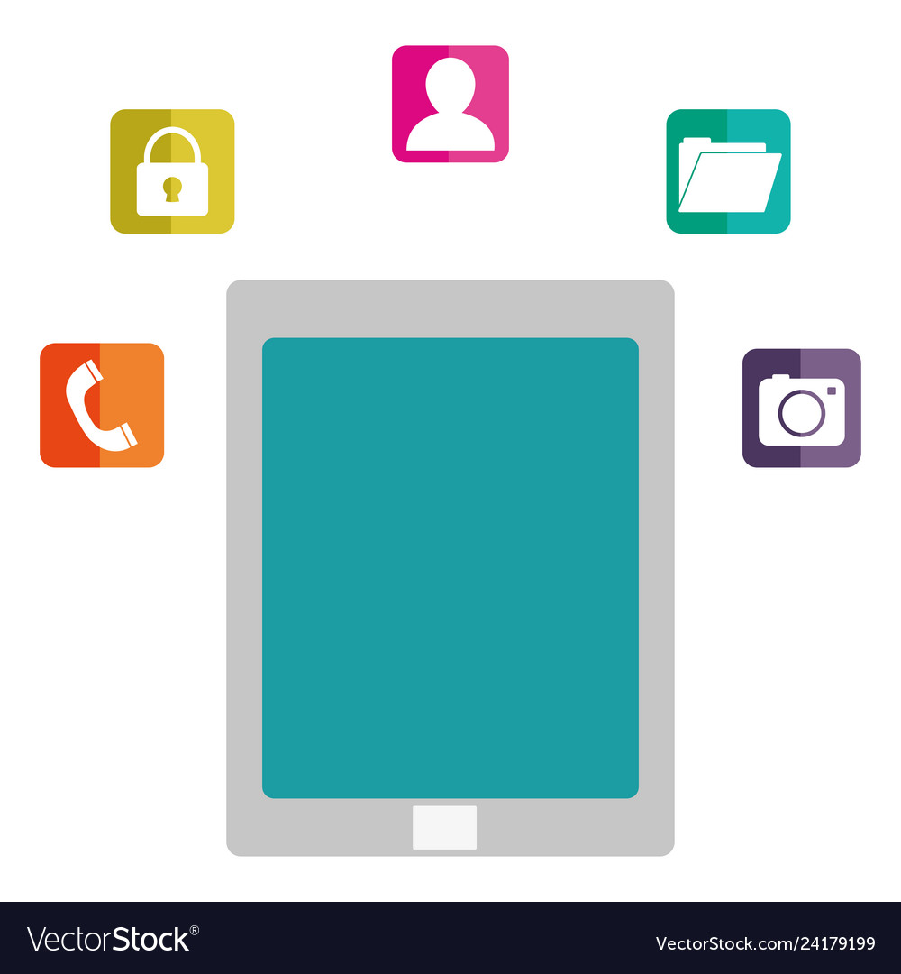 Tablet with applications menu