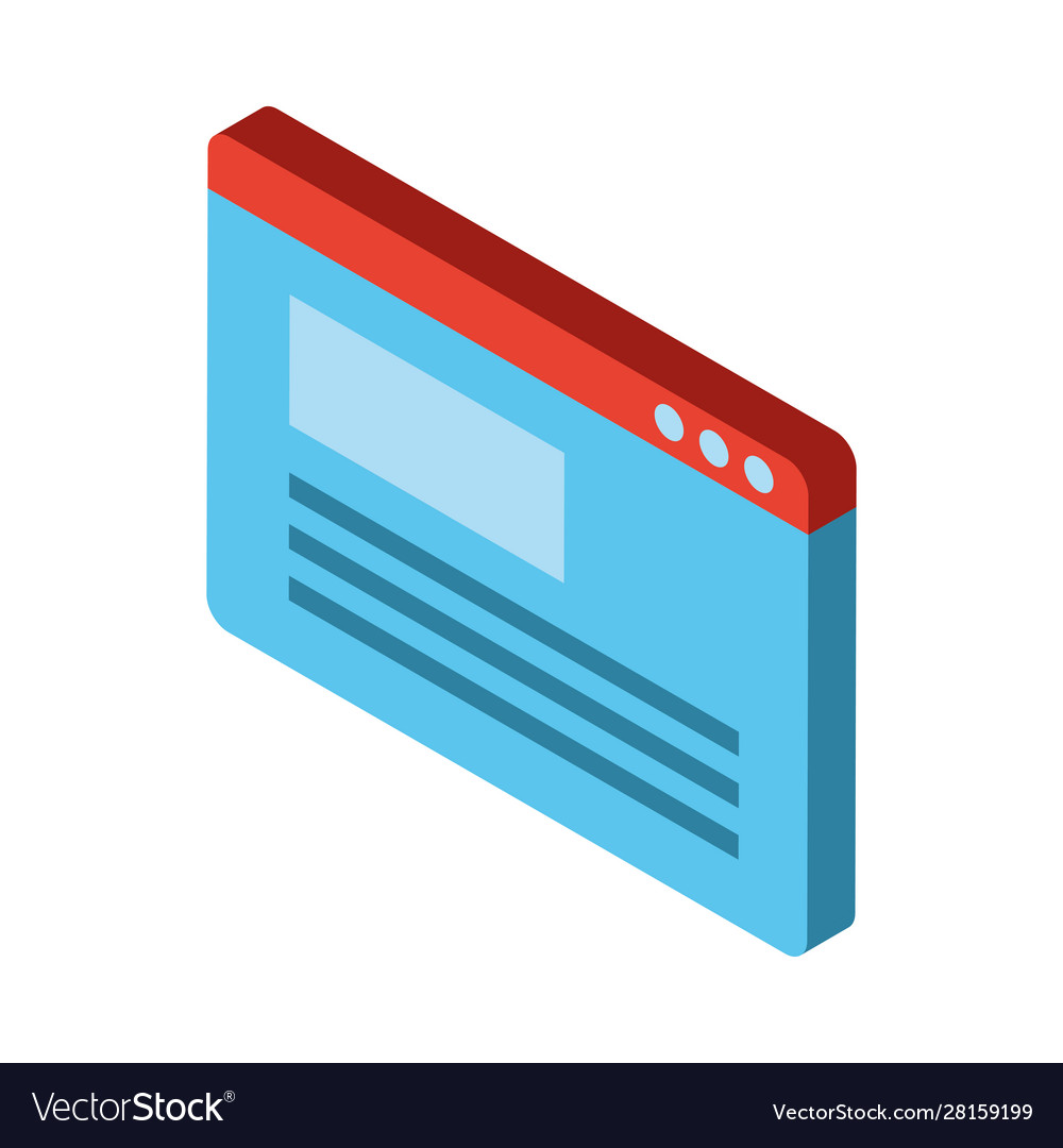 Template webpage window isolated icon