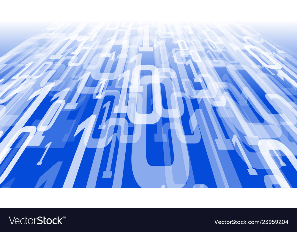 Abstract binary code digits artificial