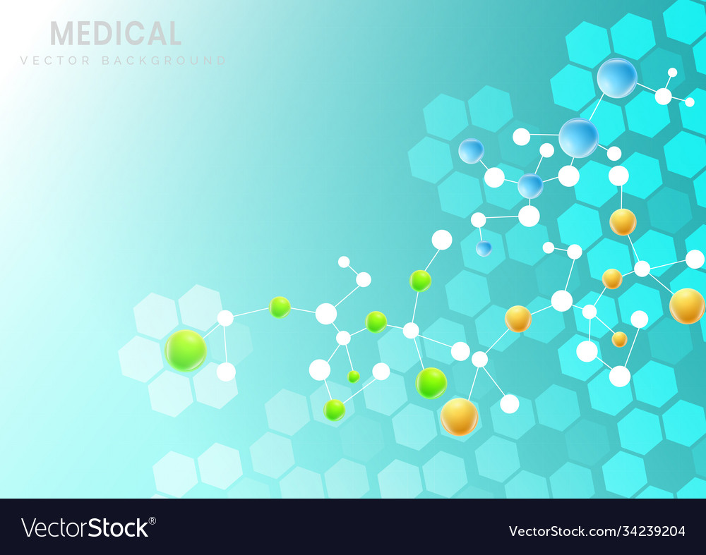 Abstract molecular structure hexagon pattern vector image Abstract molecular structure hexagon pattern