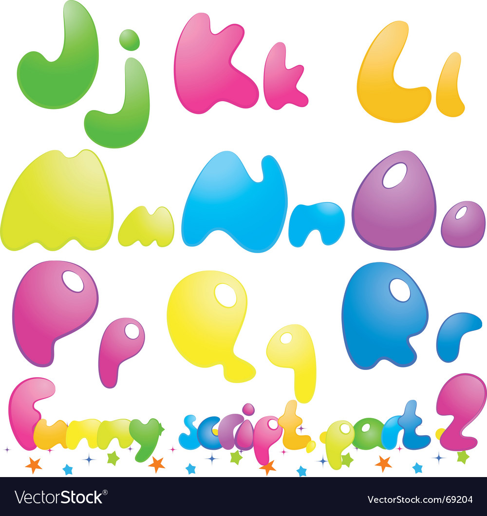 Colorful Script Bubble Font