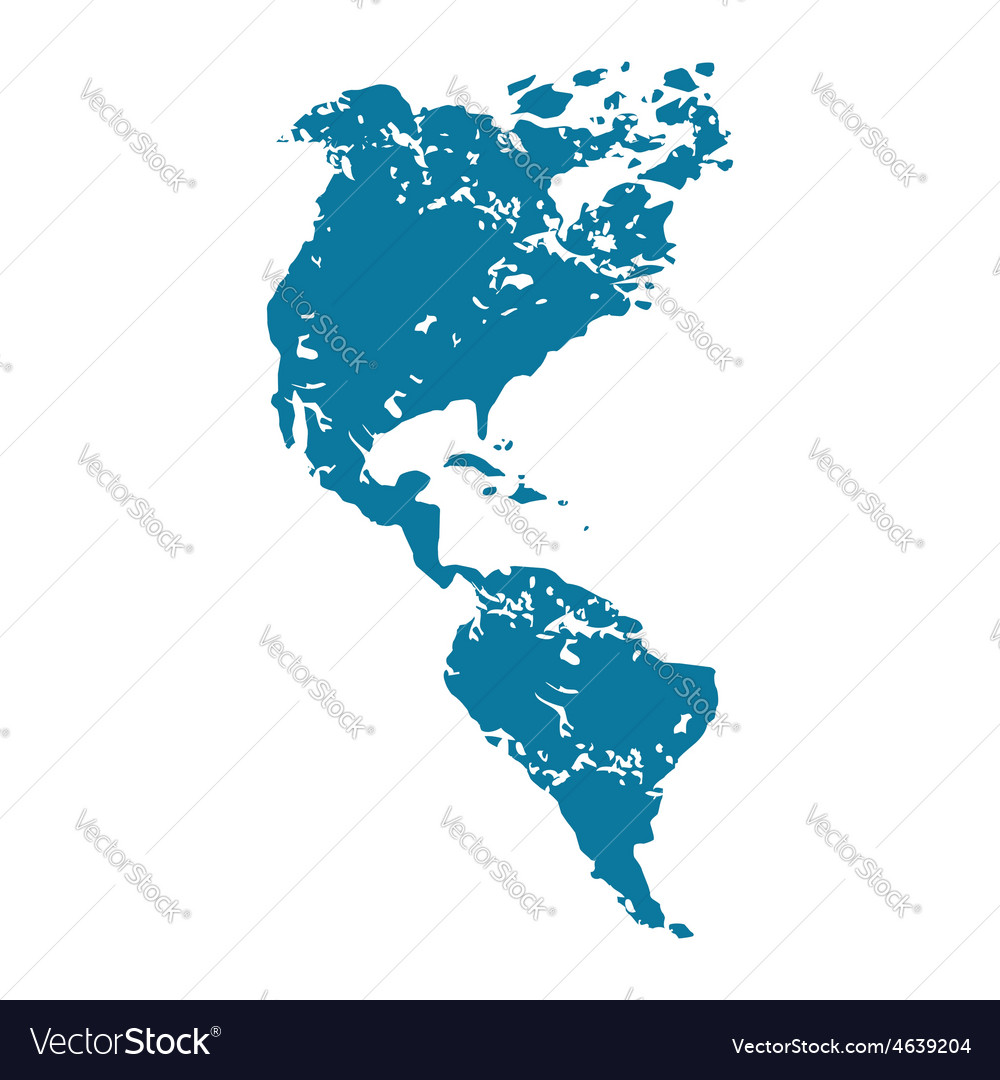 Continents Grunge Icon Royalty Free Vector Image