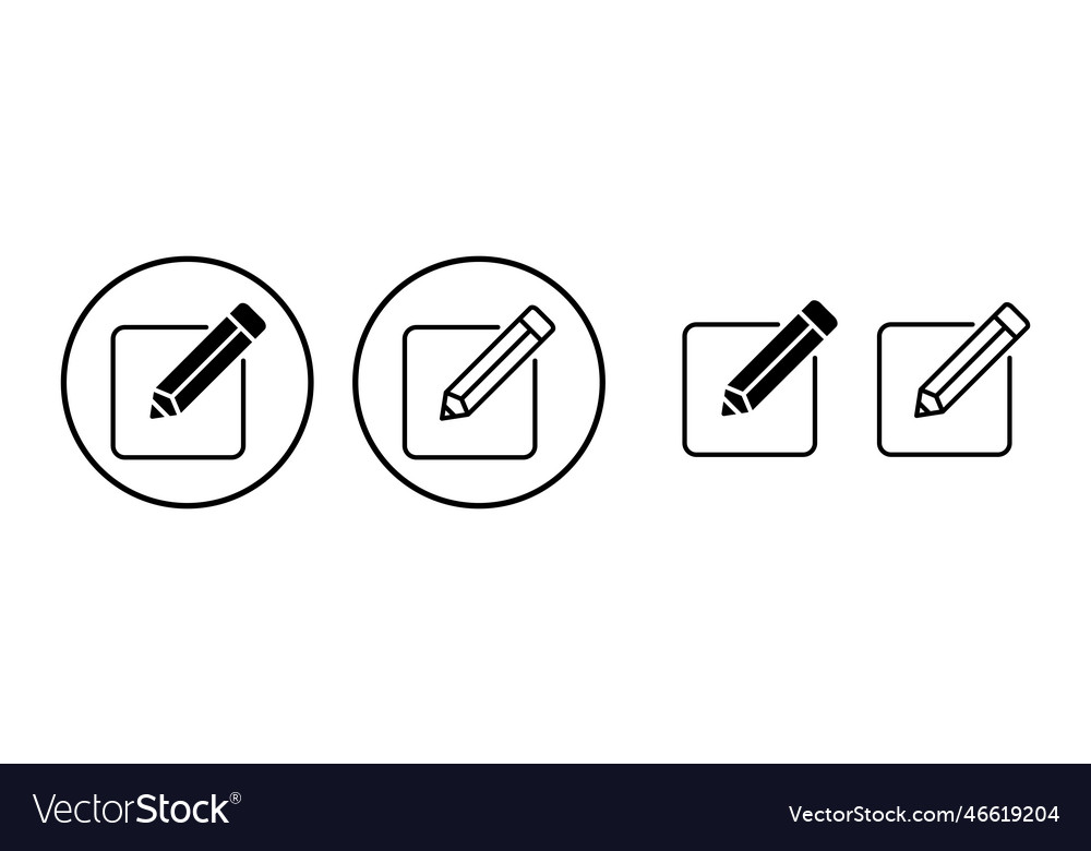 Edit icon document sign and symbol pencil Vector Image