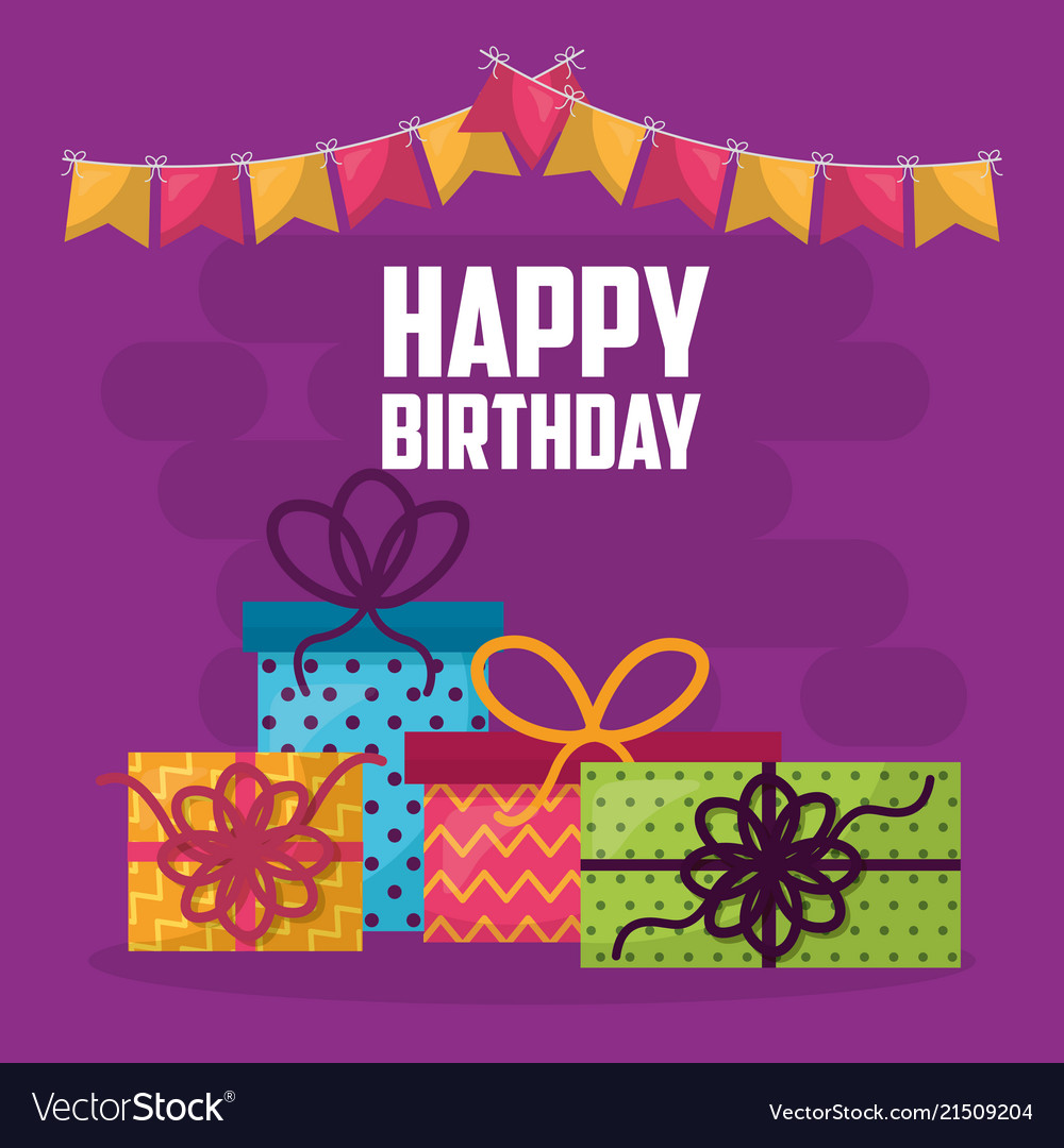 Happy birthday card Royalty Free Vector Image - VectorStock