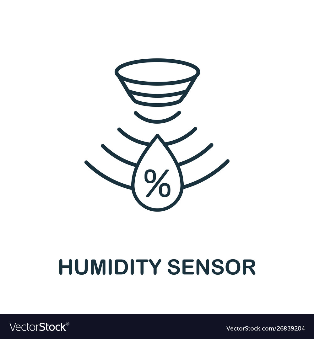 Humidity sensor outline icon thin line style from