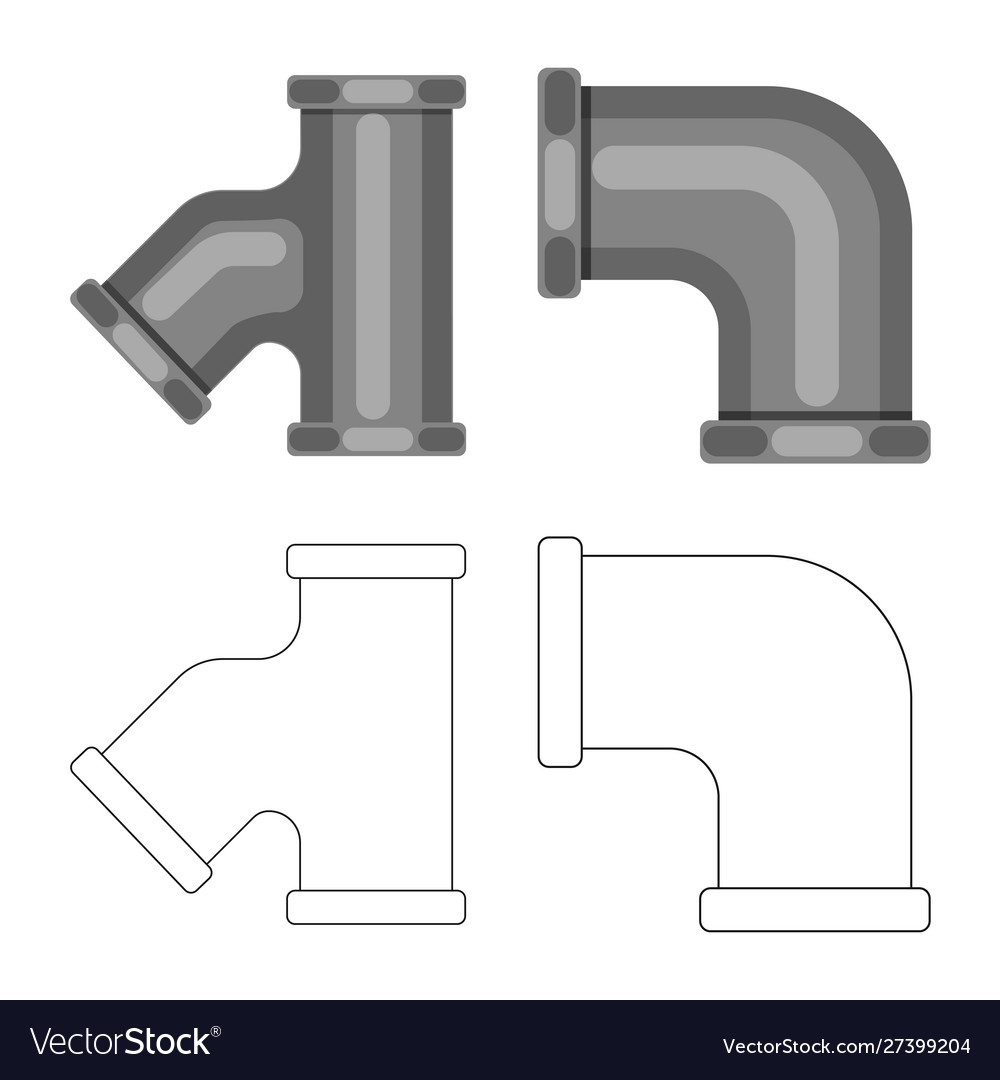 Isolated object pipe and tube symbol set