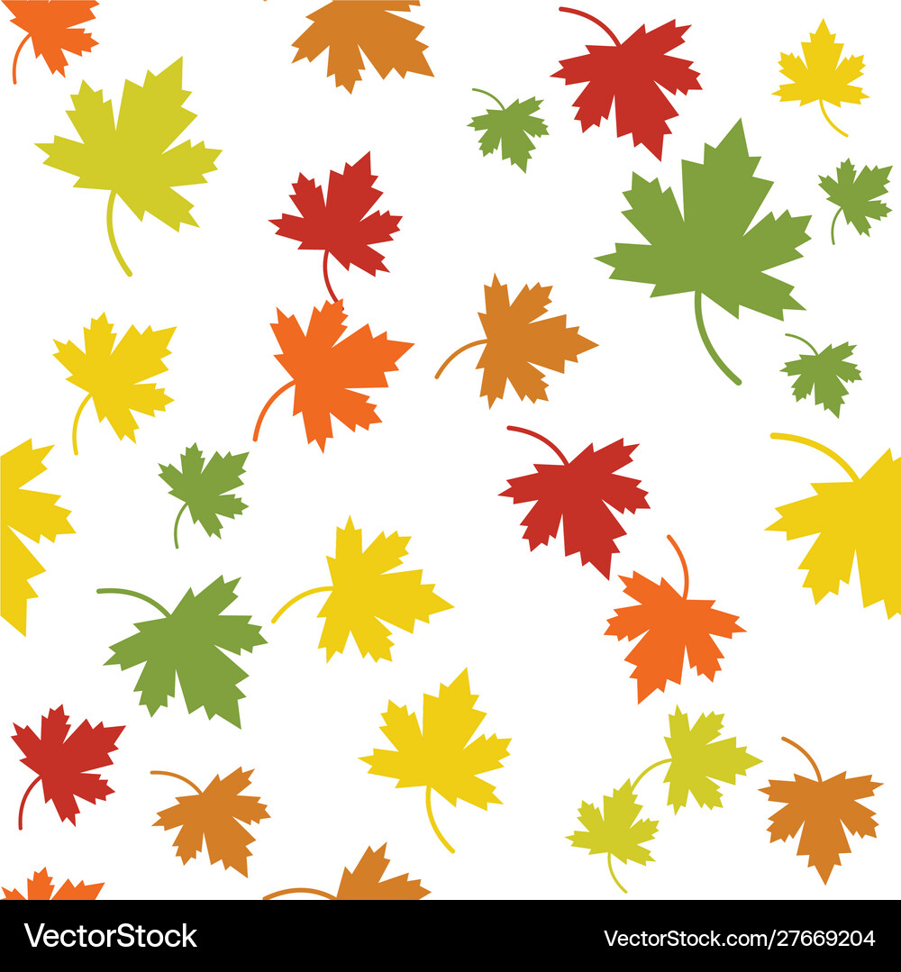 Maple leaf seamless Royalty Free Vector Image - VectorStock