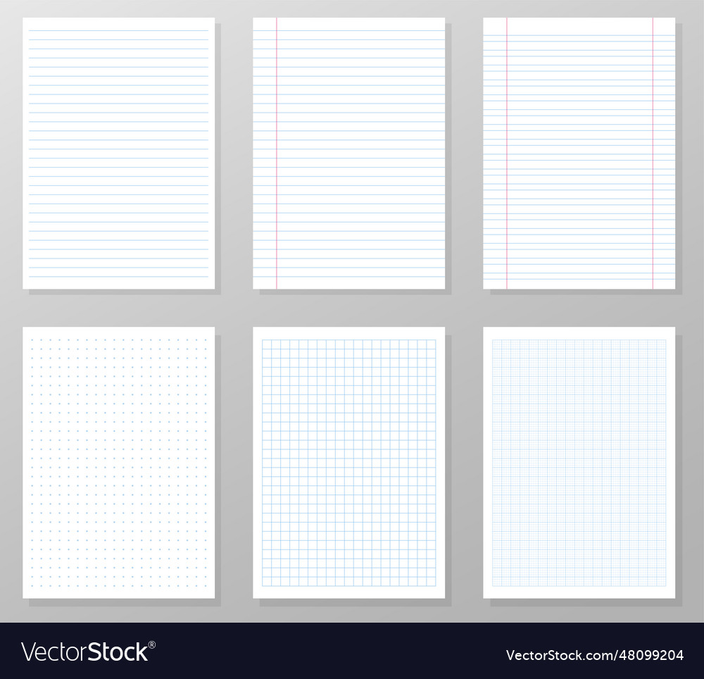 Notebook paper lines on for writing text