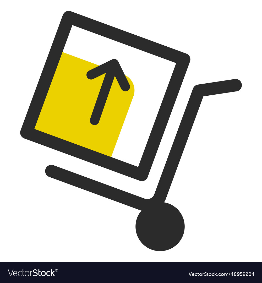 Push cart with box icon