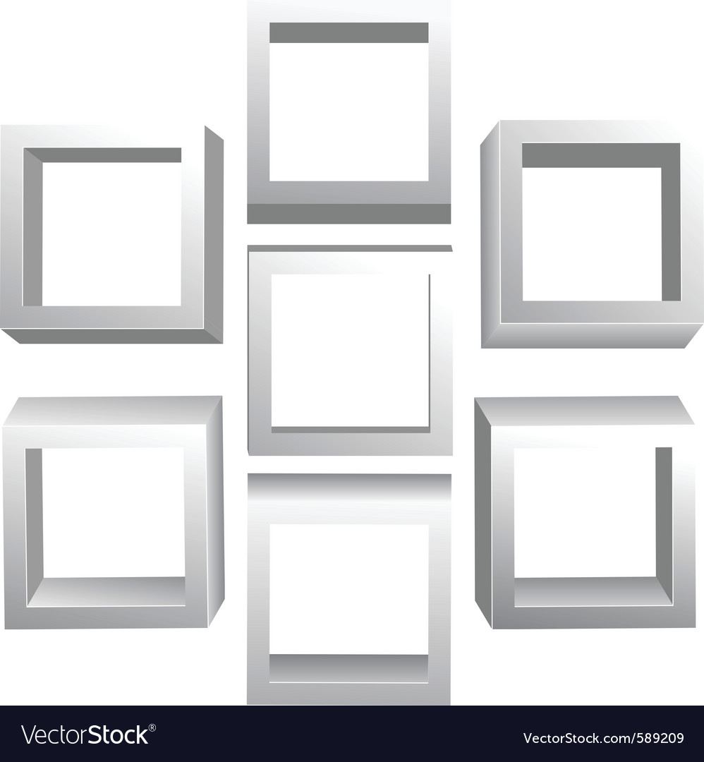 3d isolated empty bookshelf