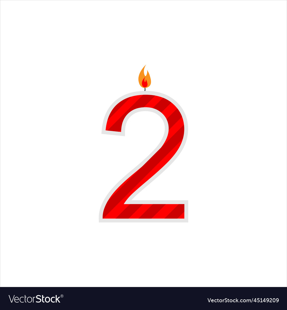 Birthday Candle Number Royalty Free Vector Image 5313