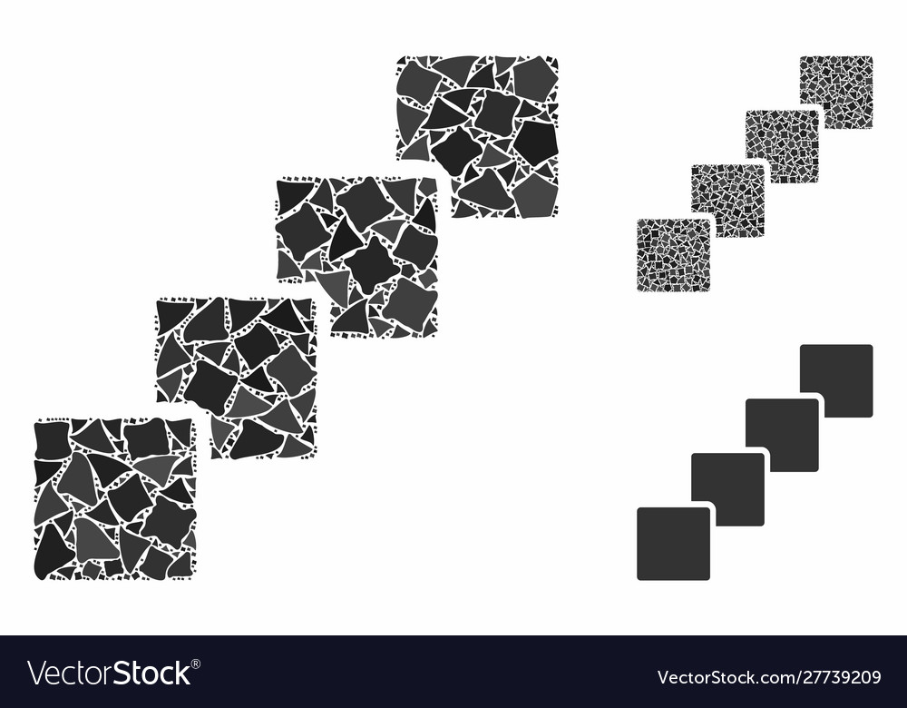 Blockchain composition icon irregular items vector image Blockchain composition icon irregular items