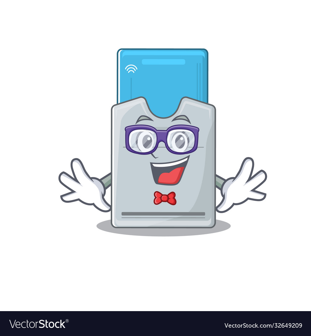 Cartoon character geek key card design