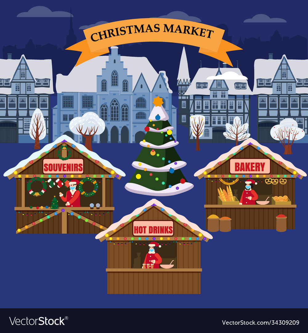 Christmas market holiday fairs or festive on city