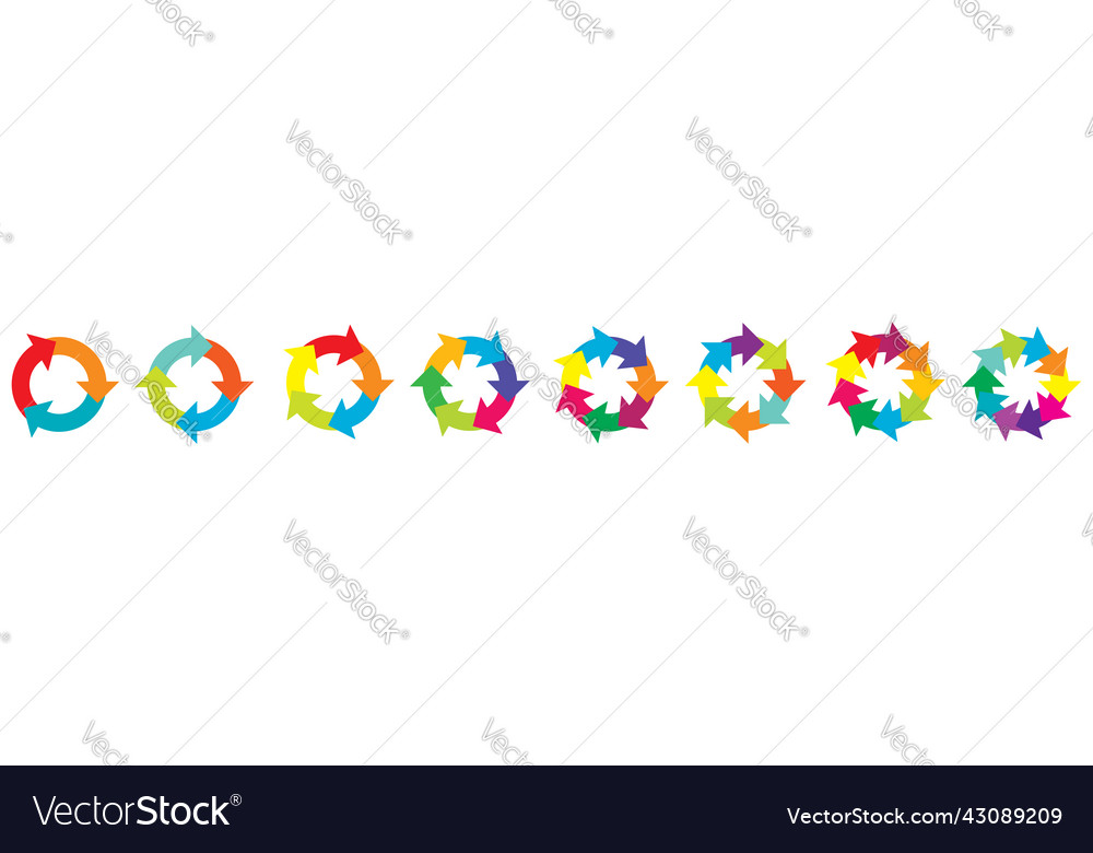 Circular arrow pointer shape element vector image Circular arrow pointer shape element