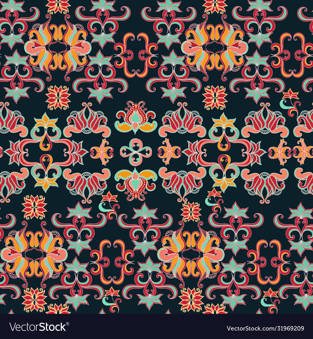 Colorful Damask Pattern