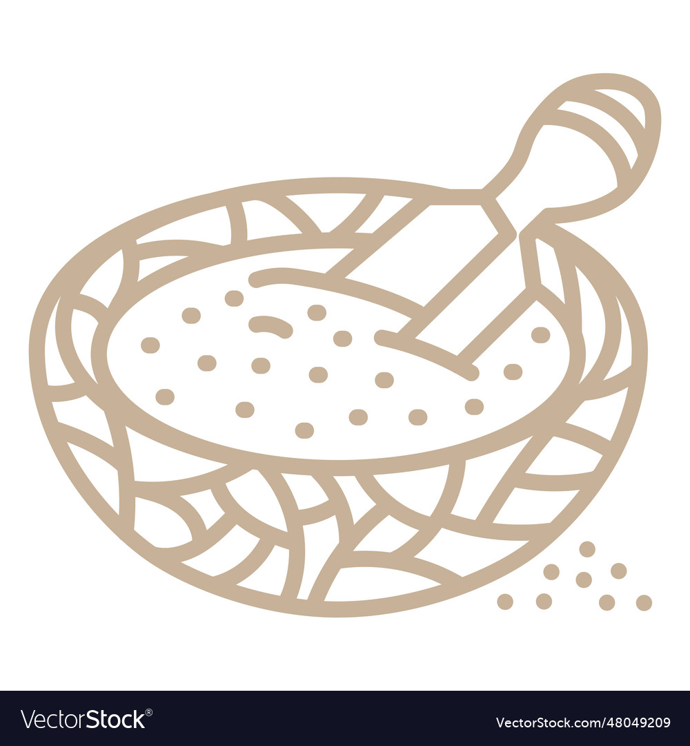 Cooking powder bowl geometric stroke
