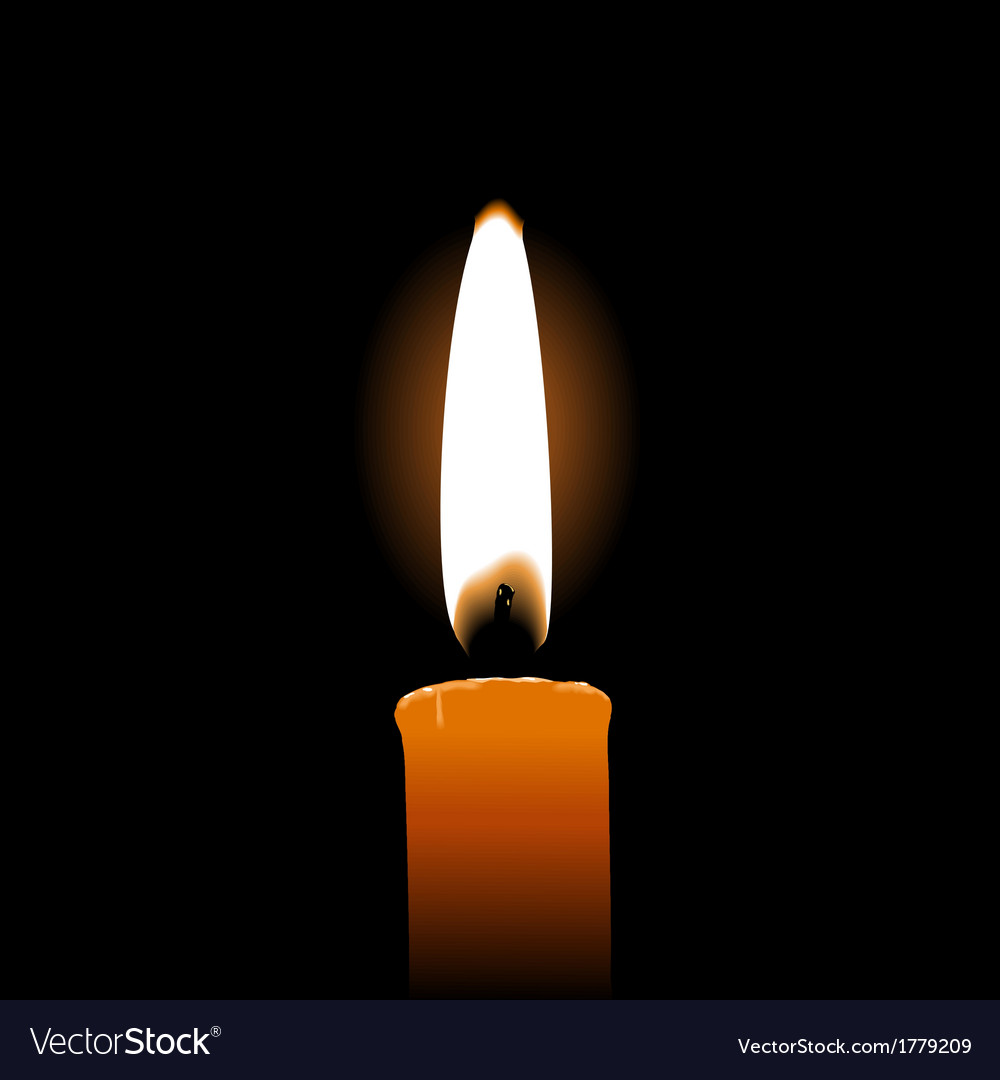 Elegant Single Candle Flame