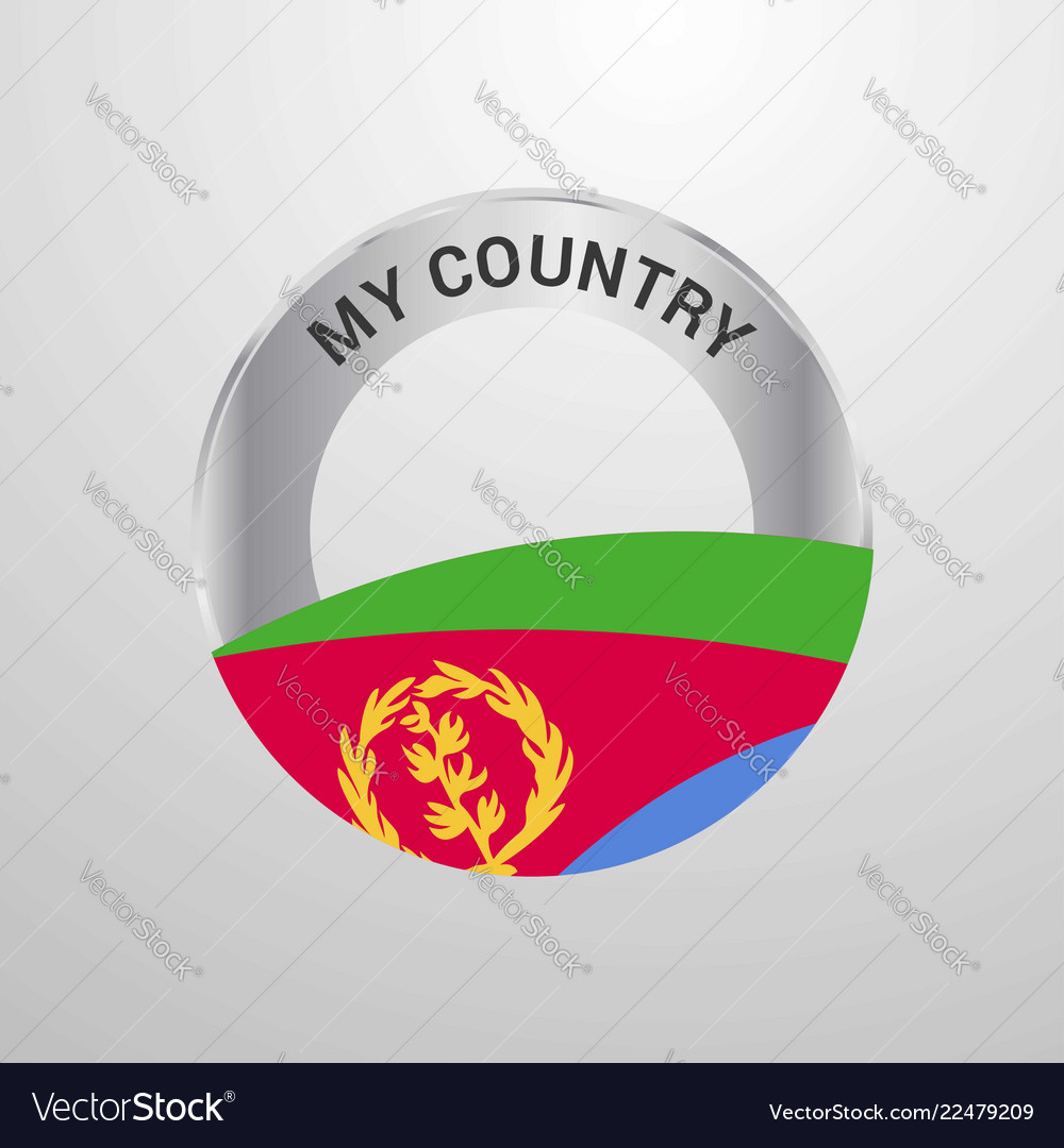 Eritrea my country flag badge