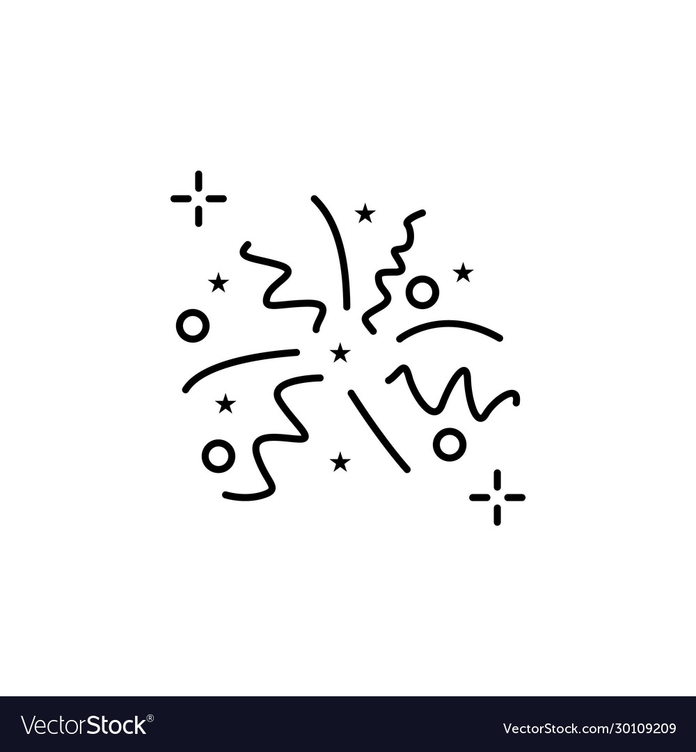 Fireworks icon simple line outline