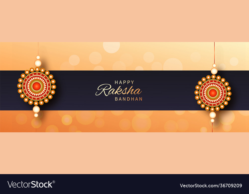 Happy raksha bandhan font with beautiful pearl