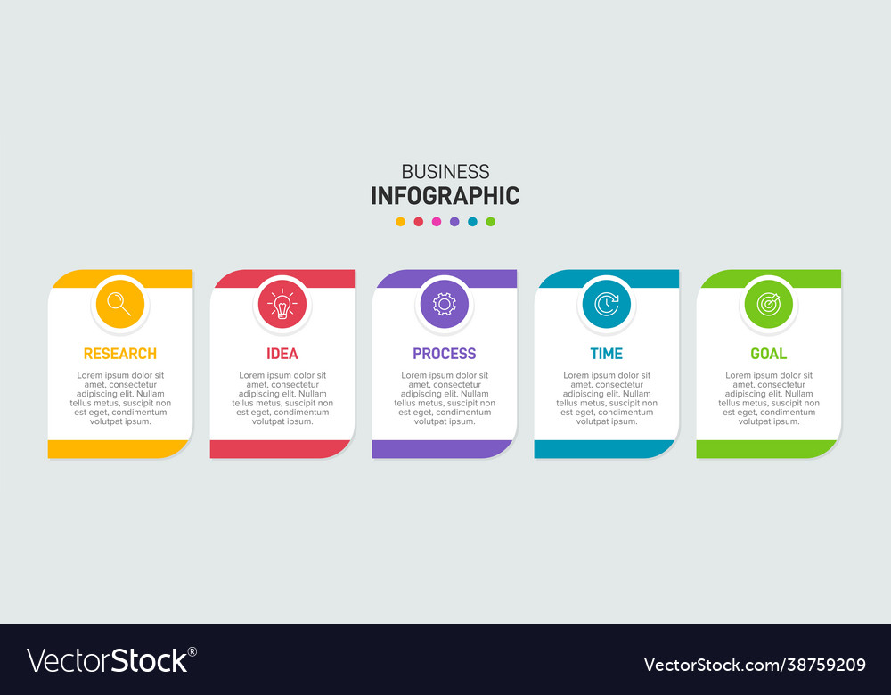 Infographic design with icons and 5 options Vector Image