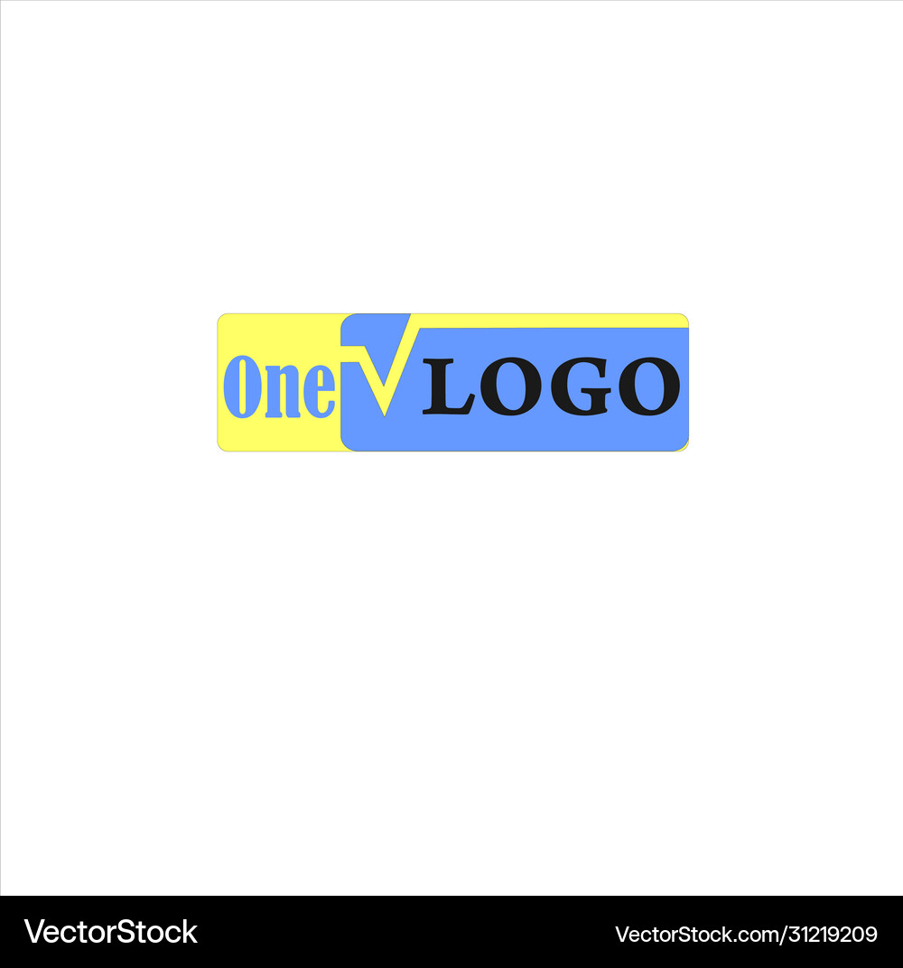 Logo one Royalty Free Vector Image - VectorStock