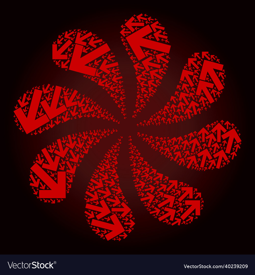Red ccw rotation arrow icon twirl motion