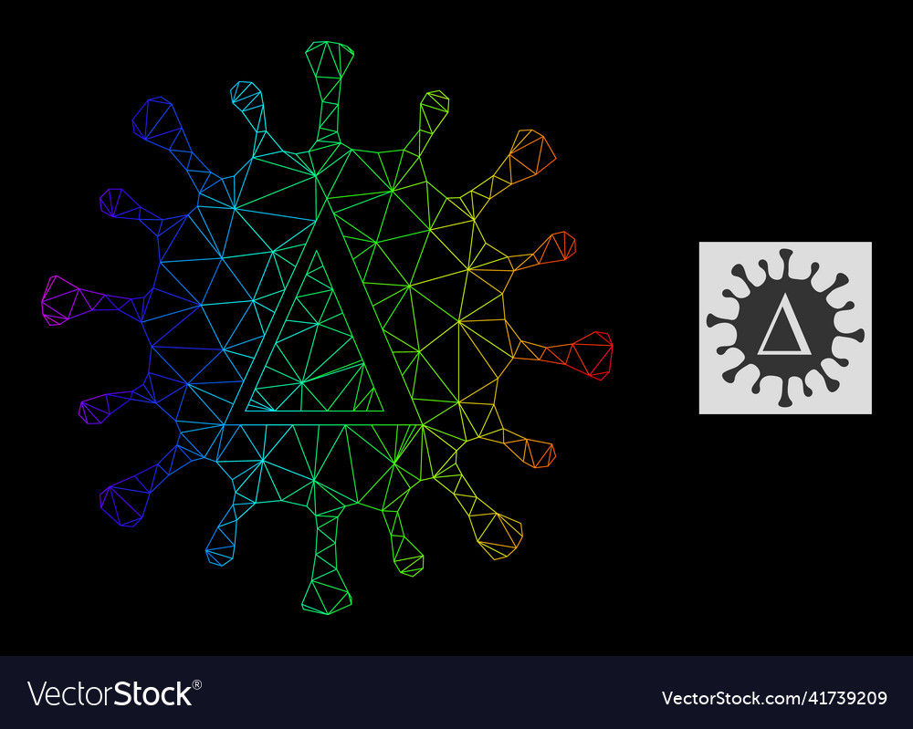 Spectrum gradiented polygonal mesh delta