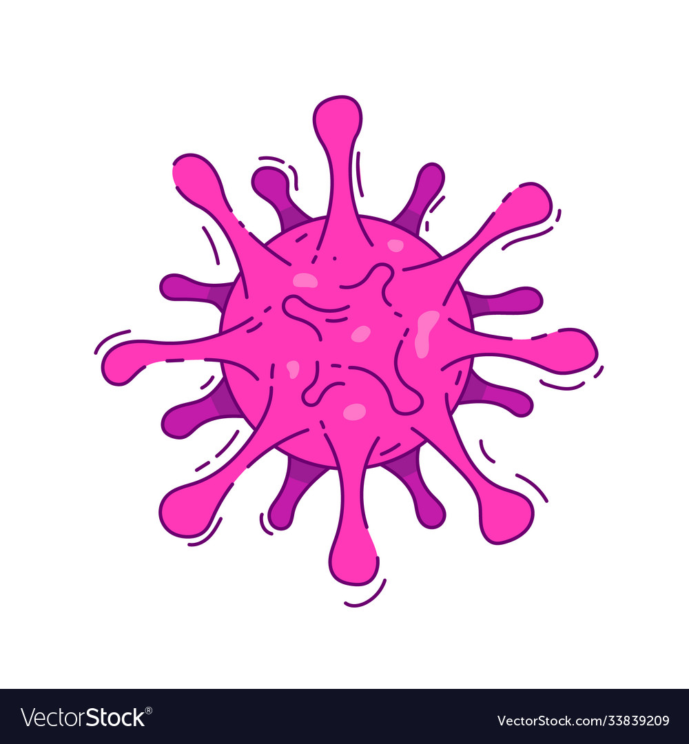 Virus germs and bacteria design objects character