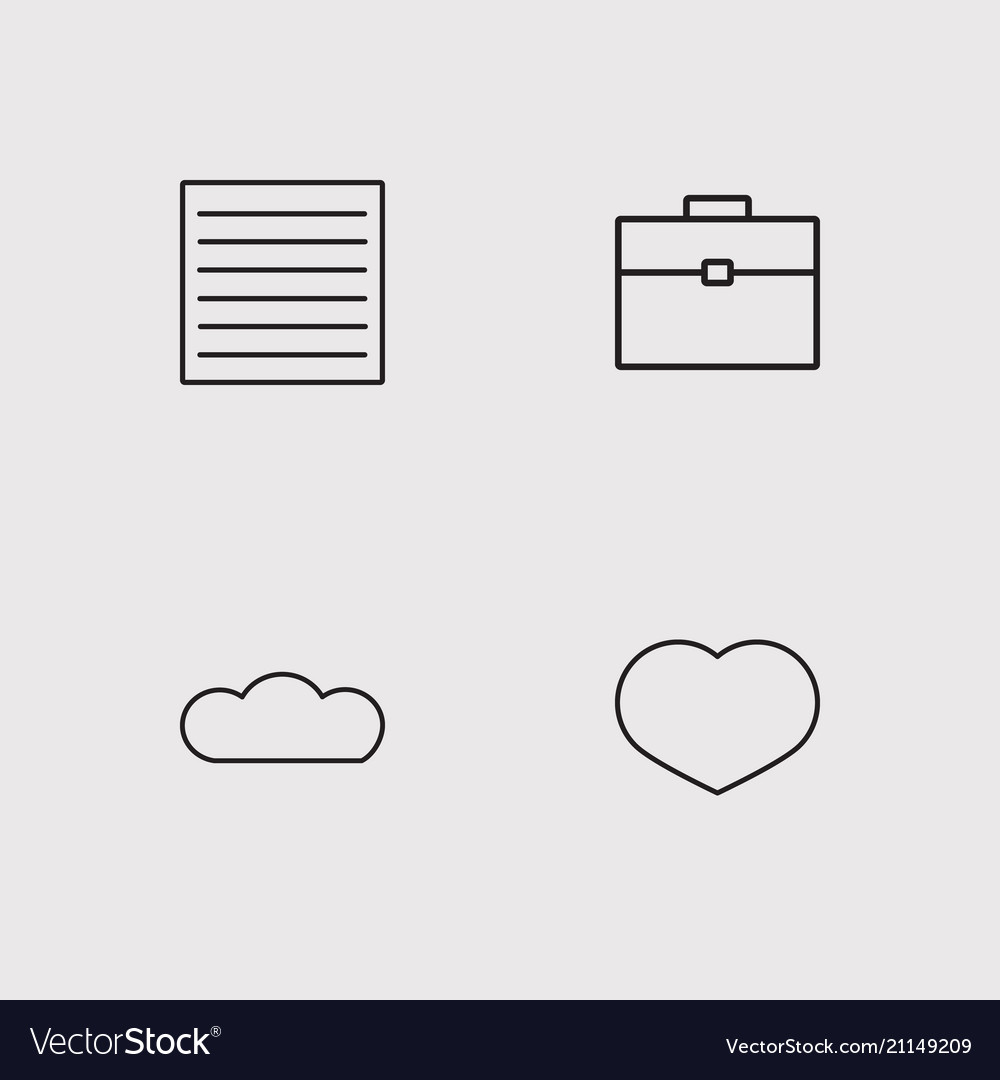 Web outline icons set