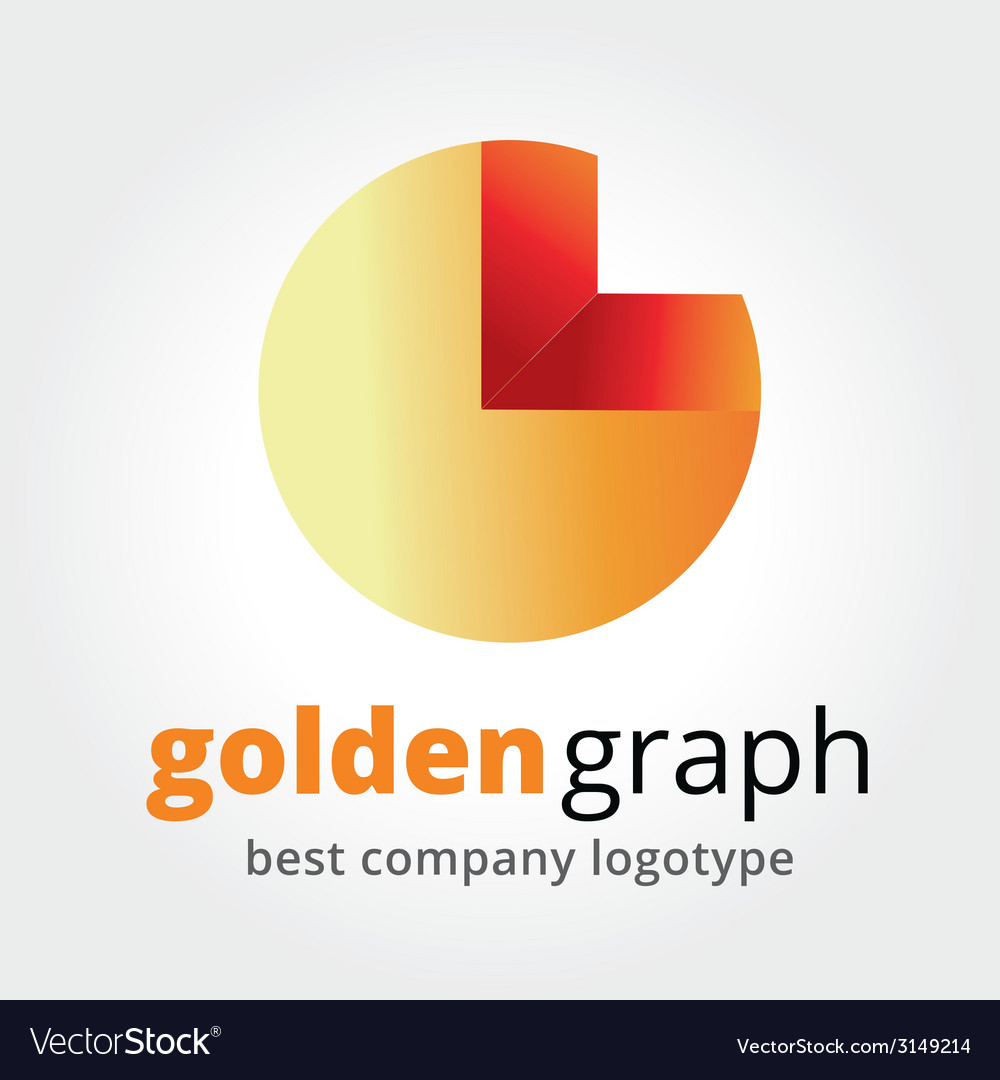 Abstract graph logotype concept isolated on white
