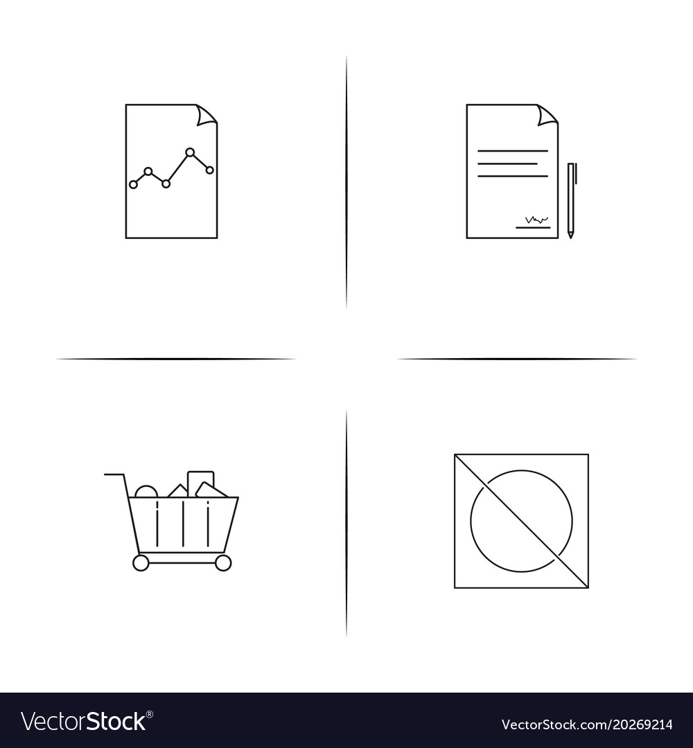 Business linear simple icon setoutline icons