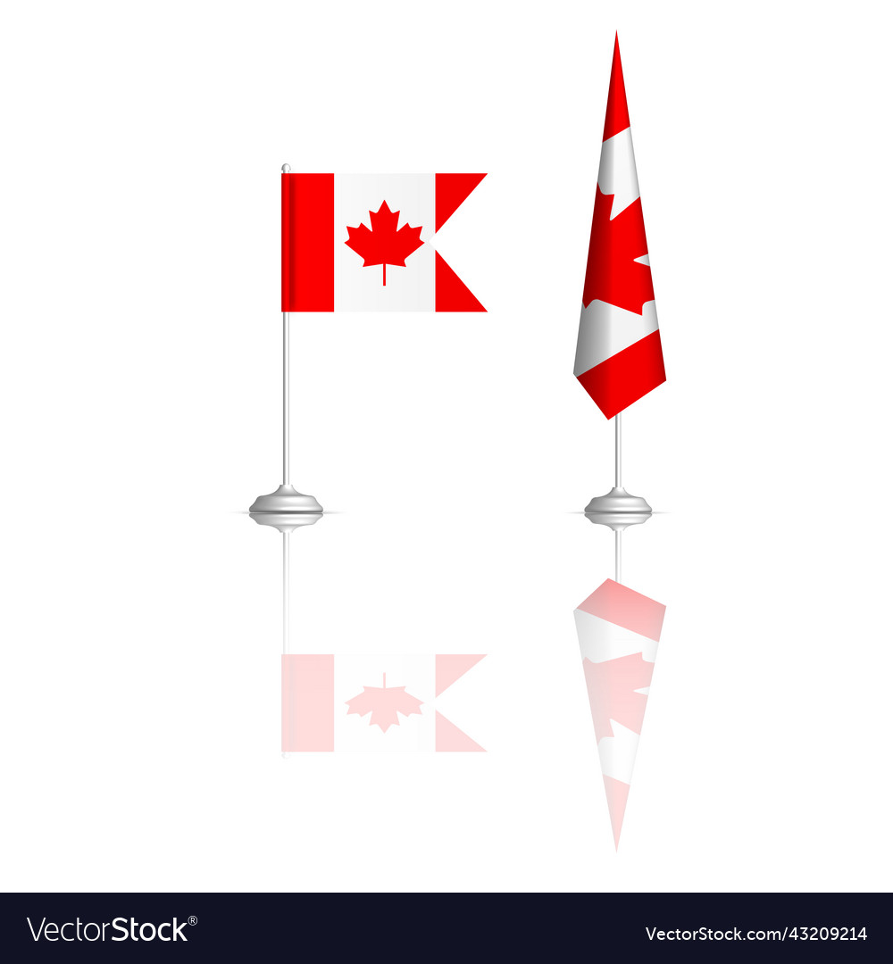 Canadian flag in two versions vector image Canadian flag in two versions