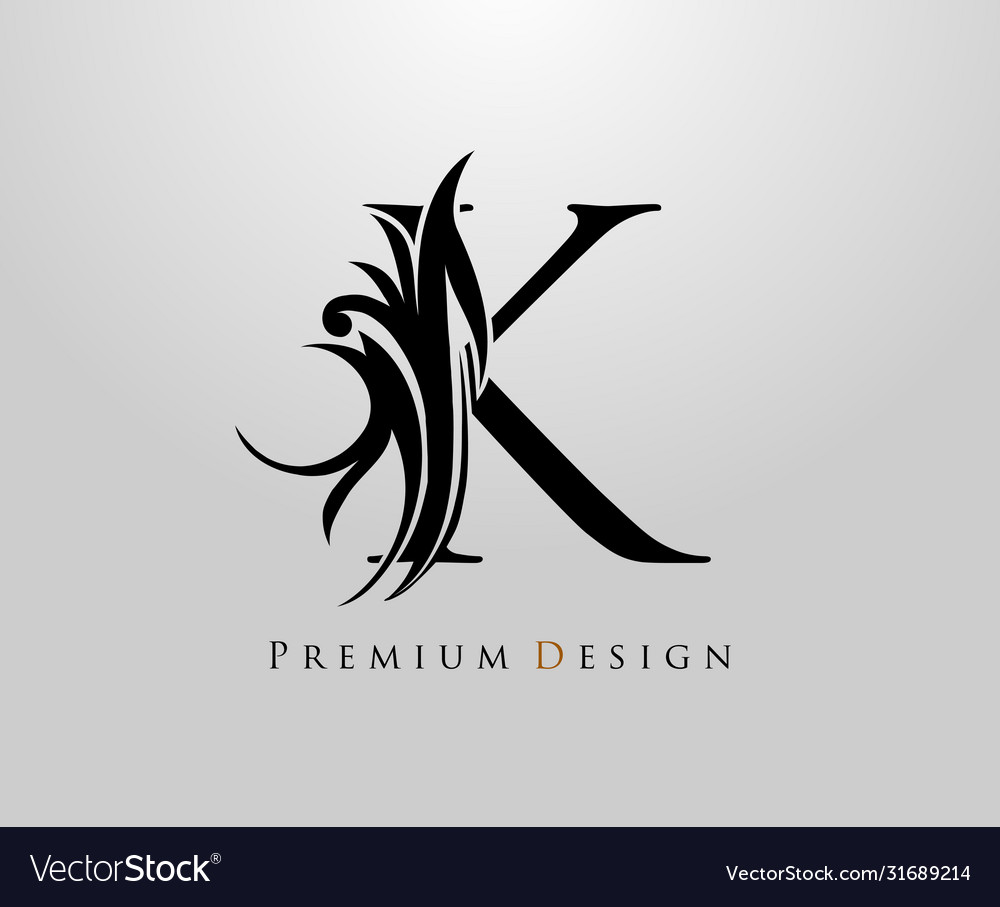 Classic letter k heraldic logo vintage