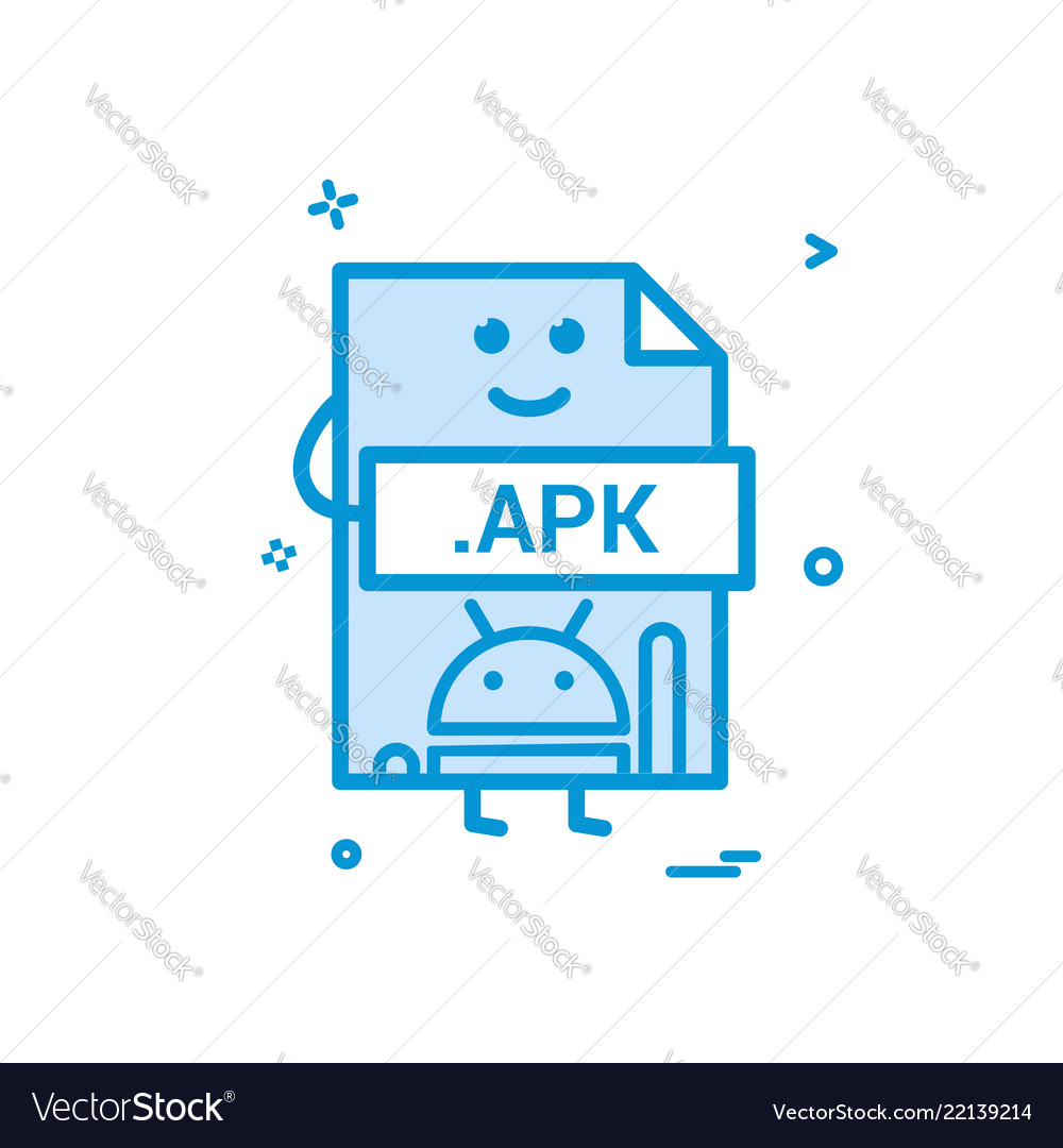 Computer apk file format type icon design