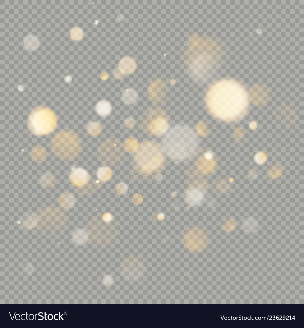 Effect of bokeh circles isolated on transparent