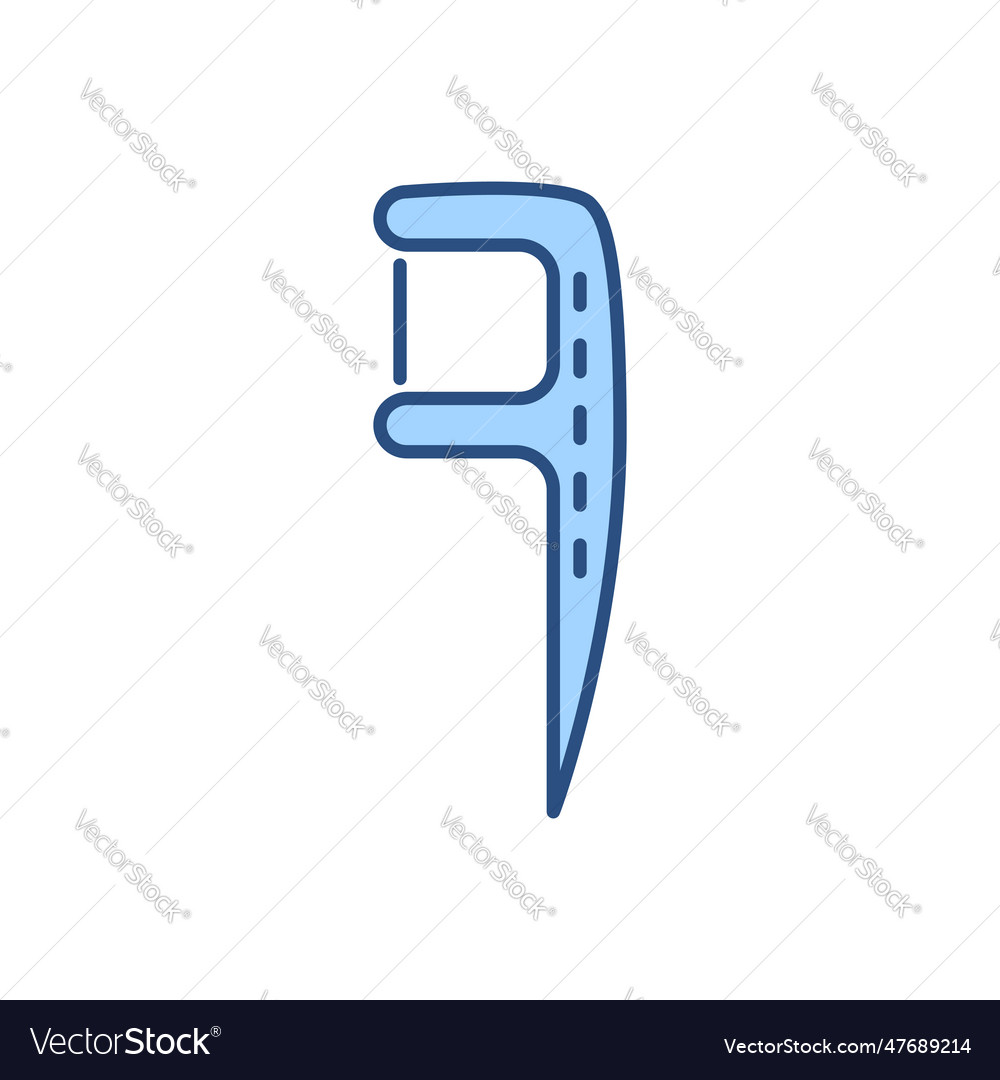 Floss toothpick icon vector image Floss toothpick icon
