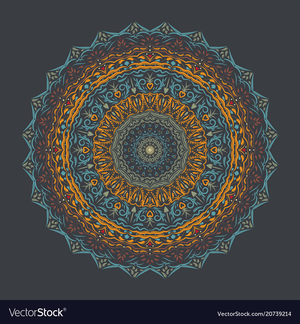 Hand drawn mandala art