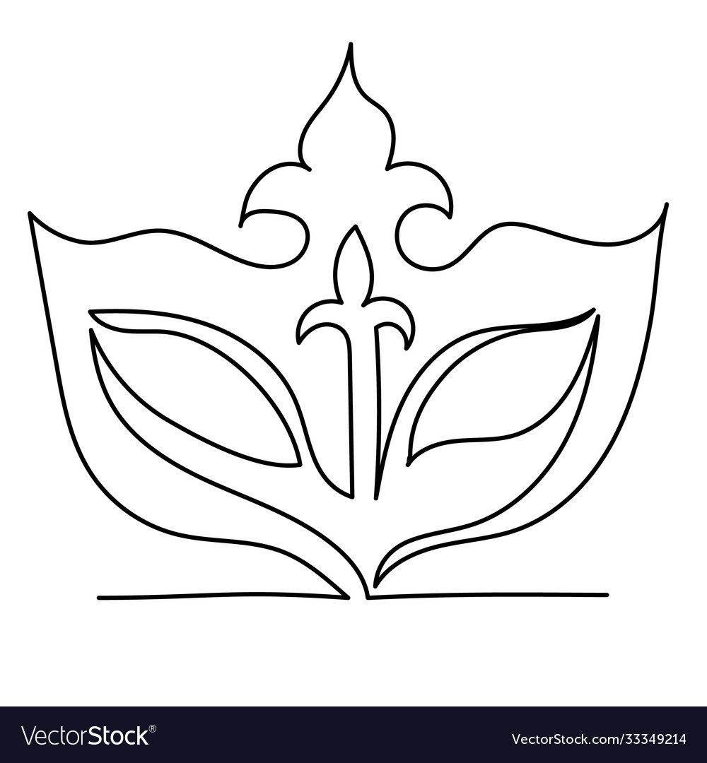 Isolated one continuous line drawing