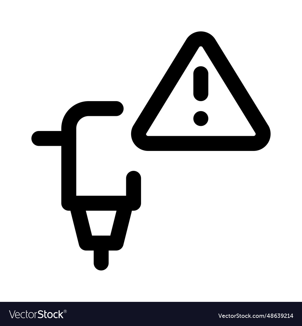 Machine for drilling with warning indicator