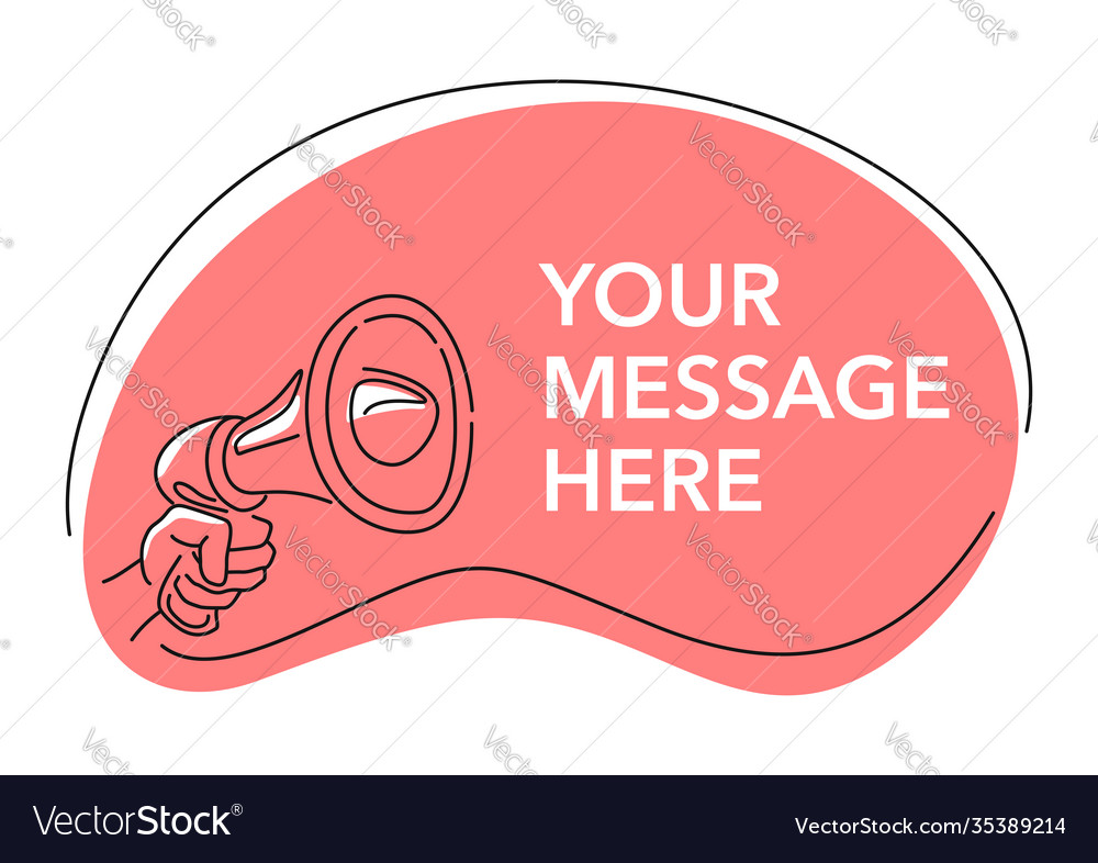 Megaphone in drawn style with dialog speech bubble Vector Image Megaphone in drawn style with dialog speech bubble