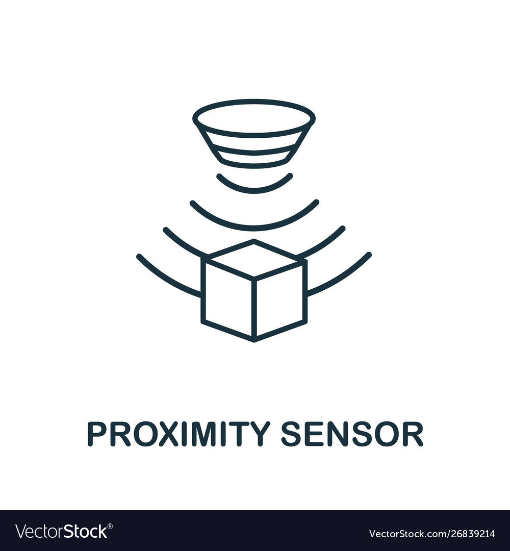 Proximity sensor outline icon thin line style