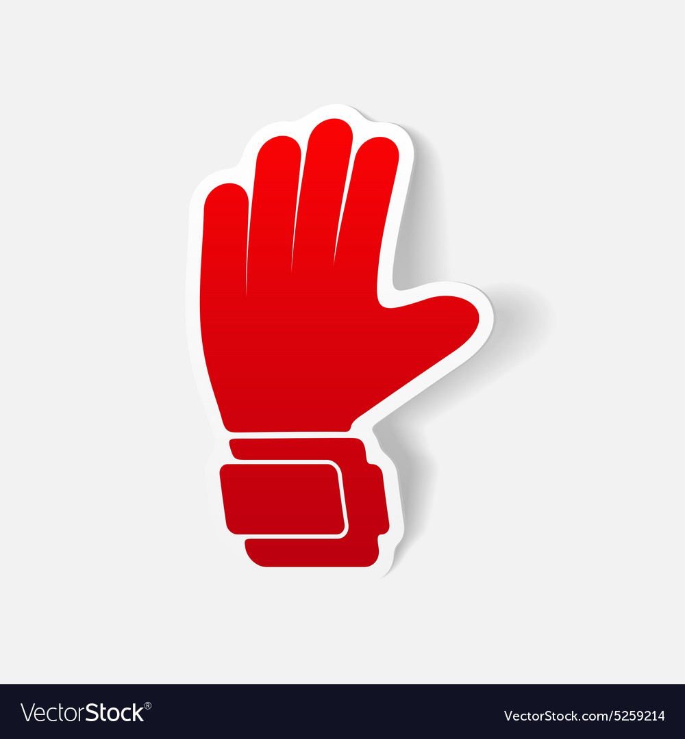 Realistic design element gloves