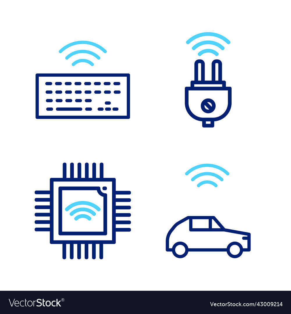 Set line smart car system with wireless processor